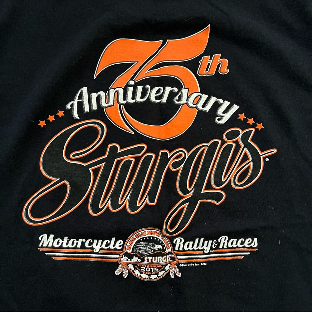 Sturgis Motorcycle‎ T-Shirt Size L 75th Anniversary 2015 Rally - Picture 5 of 9
